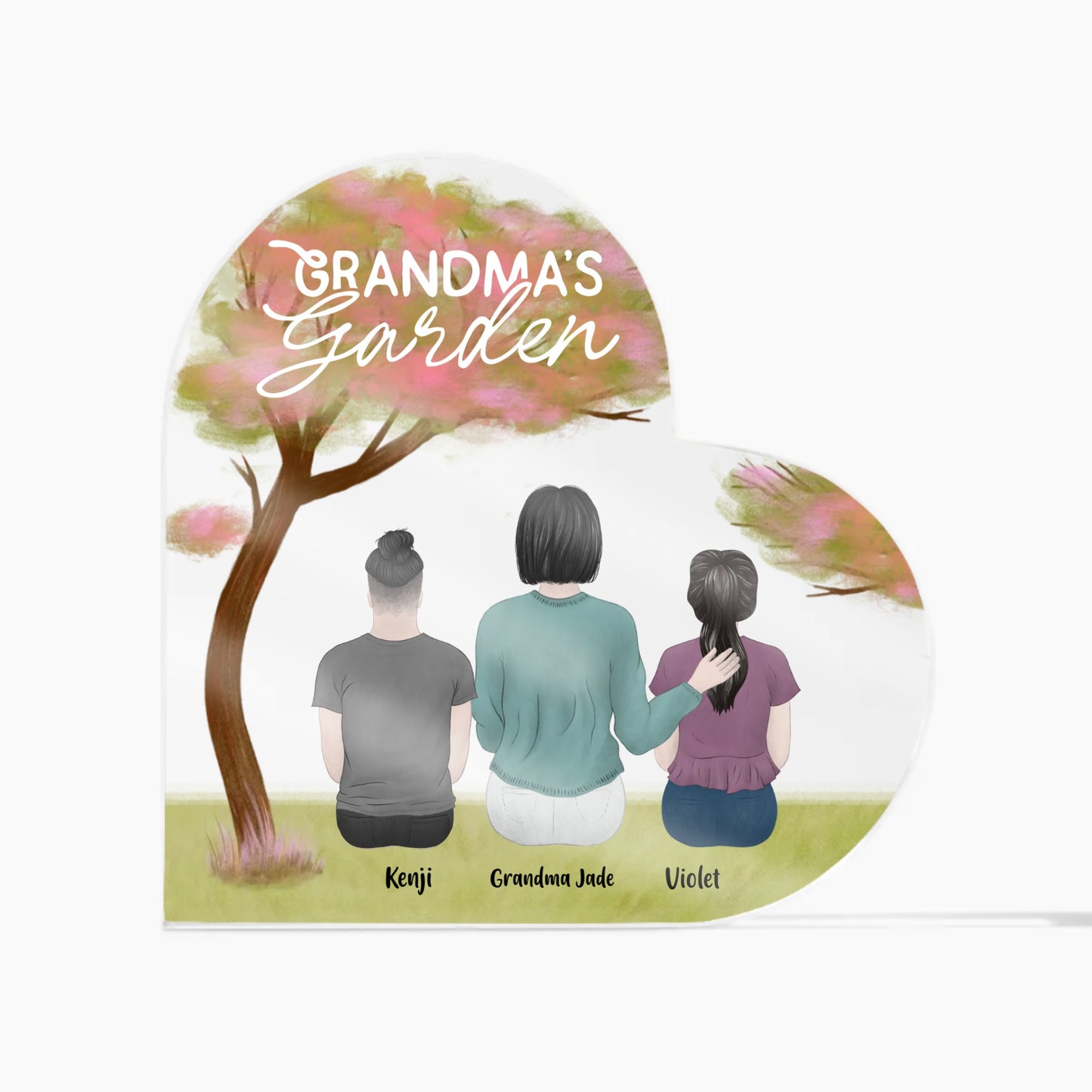Grandma's Garden Heart Acrylic Plaque
