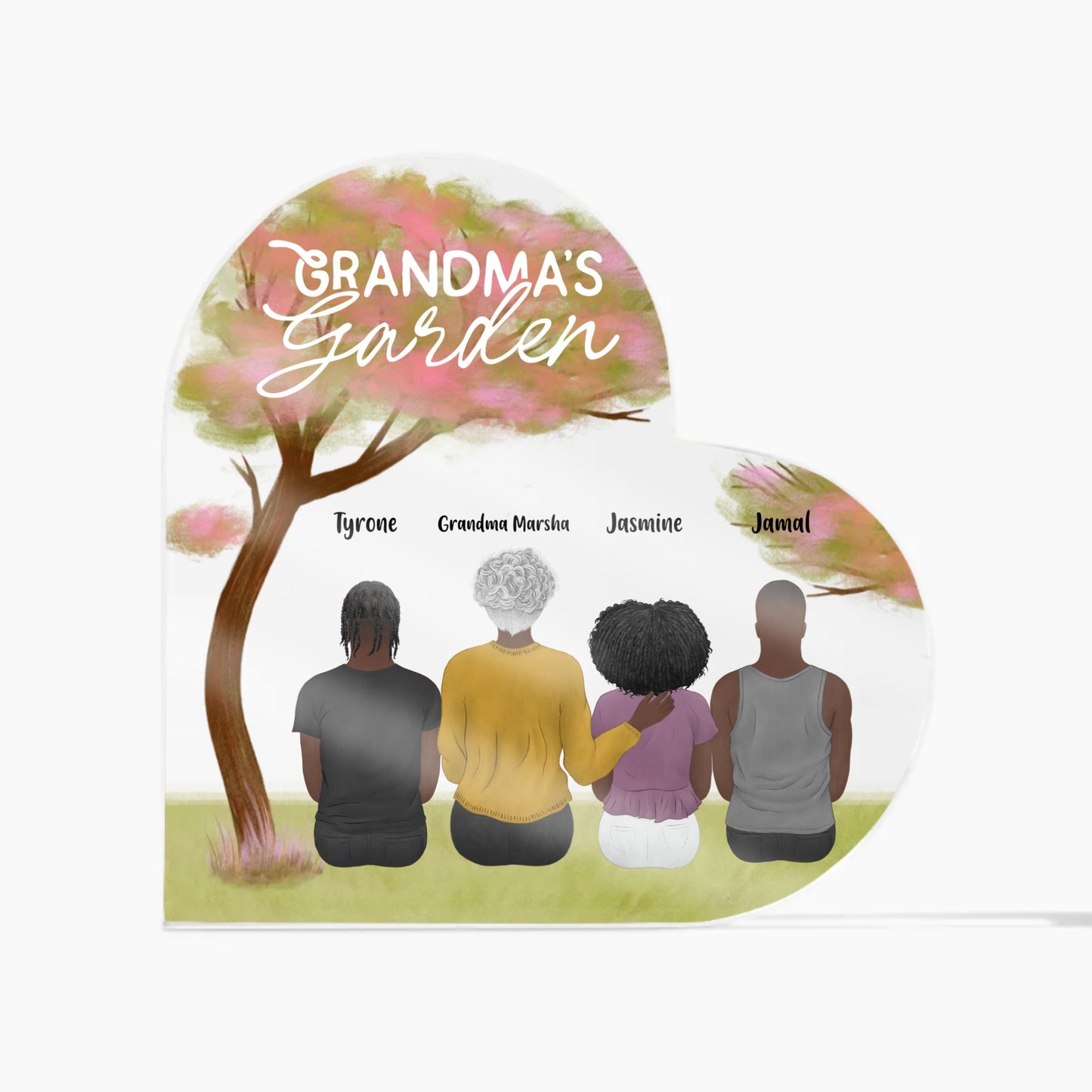 Grandma's Garden Heart Acrylic Plaque