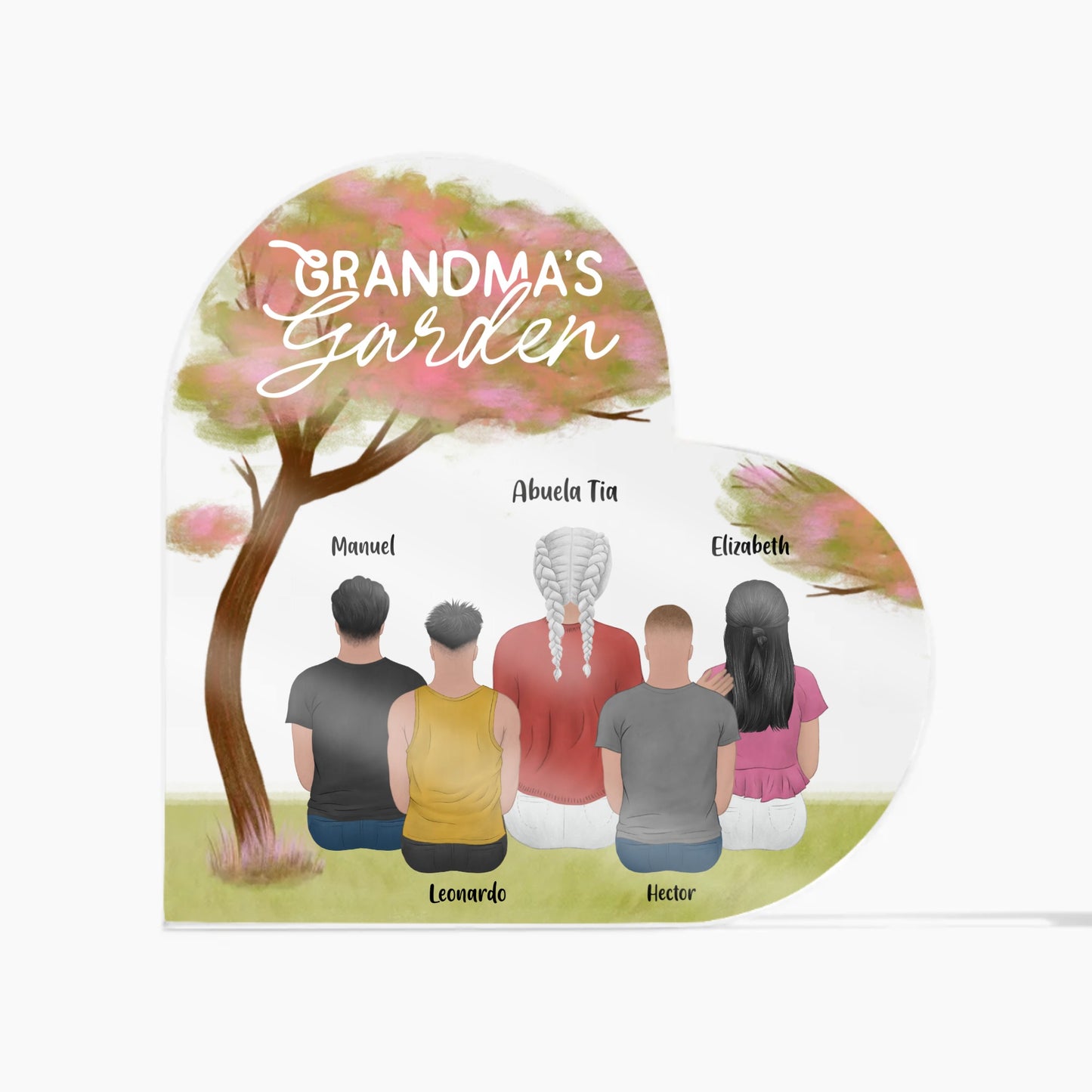 Grandma's Garden Heart Acrylic Plaque