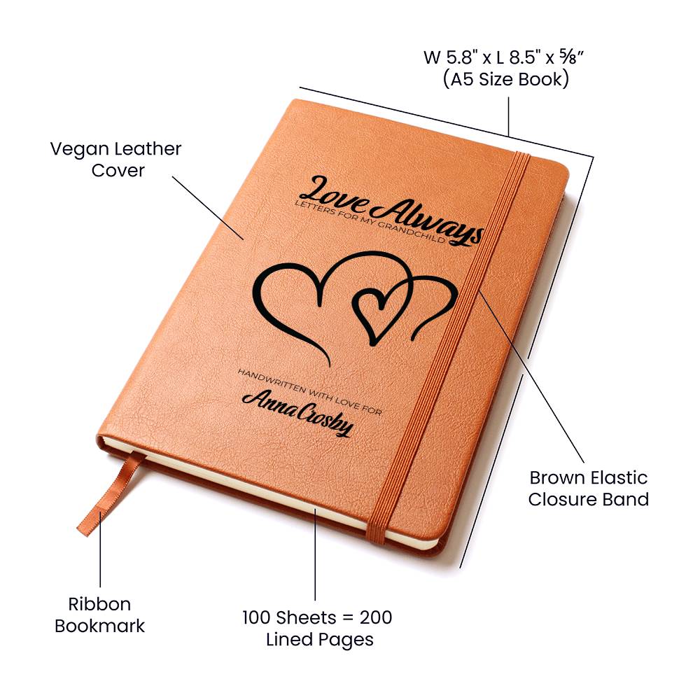 Love Always Personalized Memory Keepsake Journal for Grandchildren