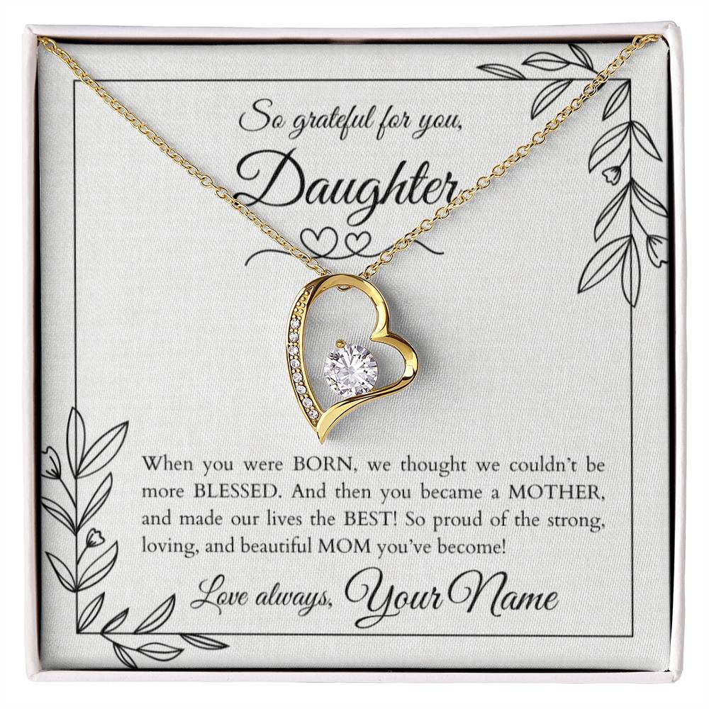 More Than Blessed™ Necklace for Adult Daughters with Personalized Message