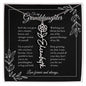 GrandBloom™ Granddaughter Signature Name Necklace - BLACK (18K Gold Finish or Polished Steel w/ Optional Luxury Gift Box)