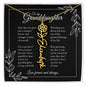 GrandBloom™ Granddaughter Signature Name Necklace - BLACK (18K Gold Finish or Polished Steel w/ Optional Luxury Gift Box)