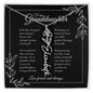 GrandBloom™ Granddaughter Signature Name Necklace - BLACK (18K Gold Finish or Polished Steel w/ Optional Luxury Gift Box)