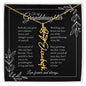 GrandBloom™ Granddaughter Signature Name Necklace - BLACK (18K Gold Finish or Polished Steel w/ Optional Luxury Gift Box)