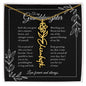 GrandBloom™ Granddaughter Signature Name Necklace - BLACK (18K Gold Finish or Polished Steel w/ Optional Luxury Gift Box)