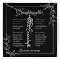 GrandBloom™ Granddaughter Signature Name Necklace - BLACK (18K Gold Finish or Polished Steel w/ Optional Luxury Gift Box)