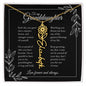 GrandBloom™ Granddaughter Signature Name Necklace - BLACK (18K Gold Finish or Polished Steel w/ Optional Luxury Gift Box)