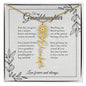 GrandBloom™ Granddaughter Signature Name Necklace (18K Gold Finish or Polished Steel with Optional Luxury Gift Box)