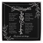 GrandBloom™ Granddaughter Signature Name Necklace - BLACK (18K Gold Finish or Polished Steel w/ Optional Luxury Gift Box)