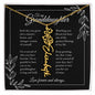 GrandBloom™ Granddaughter Signature Name Necklace - BLACK (18K Gold Finish or Polished Steel w/ Optional Luxury Gift Box)