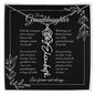 GrandBloom™ Granddaughter Signature Name Necklace - BLACK (18K Gold Finish or Polished Steel w/ Optional Luxury Gift Box)