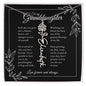 GrandBloom™ Granddaughter Signature Name Necklace - BLACK (18K Gold Finish or Polished Steel w/ Optional Luxury Gift Box)