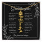 GrandBloom™ Granddaughter Signature Name Necklace - BLACK (18K Gold Finish or Polished Steel w/ Optional Luxury Gift Box)