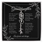 GrandBloom™ Granddaughter Signature Name Necklace - BLACK (18K Gold Finish or Polished Steel w/ Optional Luxury Gift Box)