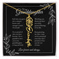 GrandBloom™ Granddaughter Signature Name Necklace - BLACK (18K Gold Finish or Polished Steel w/ Optional Luxury Gift Box)