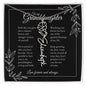 GrandBloom™ Granddaughter Signature Name Necklace - BLACK (18K Gold Finish or Polished Steel w/ Optional Luxury Gift Box)