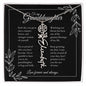 GrandBloom™ Granddaughter Signature Name Necklace - BLACK (18K Gold Finish or Polished Steel w/ Optional Luxury Gift Box)