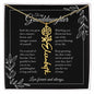 GrandBloom™ Granddaughter Signature Name Necklace - BLACK (18K Gold Finish or Polished Steel w/ Optional Luxury Gift Box)