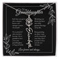 GrandBloom™ Granddaughter Signature Name Necklace - BLACK (18K Gold Finish or Polished Steel w/ Optional Luxury Gift Box)