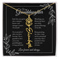 GrandBloom™ Granddaughter Signature Name Necklace - BLACK (18K Gold Finish or Polished Steel w/ Optional Luxury Gift Box)