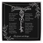 GrandBloom™ Granddaughter Signature Name Necklace - BLACK (18K Gold Finish or Polished Steel w/ Optional Luxury Gift Box)